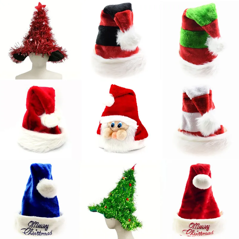 Christmas Hats Santa Claus Hats Christmas Tree Red Blue Striped Caps For Adult And Kids XMAS Decor Wholesale New Year's Gifts 
Christmas Hats Santa Claus Hats Christmas Tree Red Blue Striped Caps For Adult And Kids XMAS Decor Wholesale New Year's Gifts