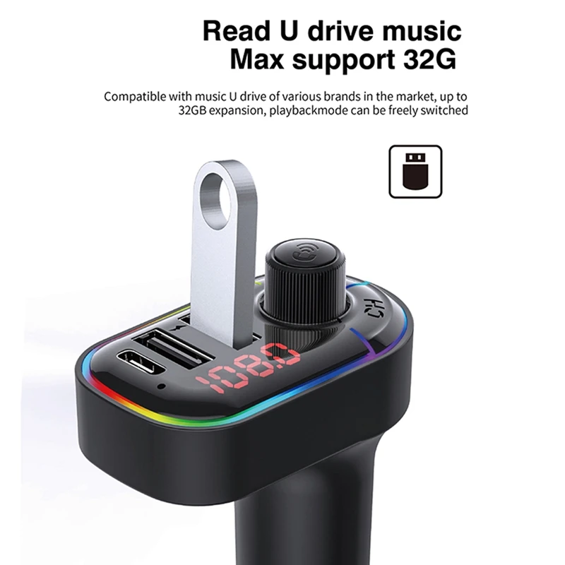 C12 Bluetooth FM Transmitter for Car,Colors LED Backlit Car Radio Bluetooth Adapter Music Player Hands Free Car Charger
C12 Bluetooth FM Transmitter for Car,Colors LED Backlit Car Radio Bluetooth Adapter Music Player Hands Free Car Charger