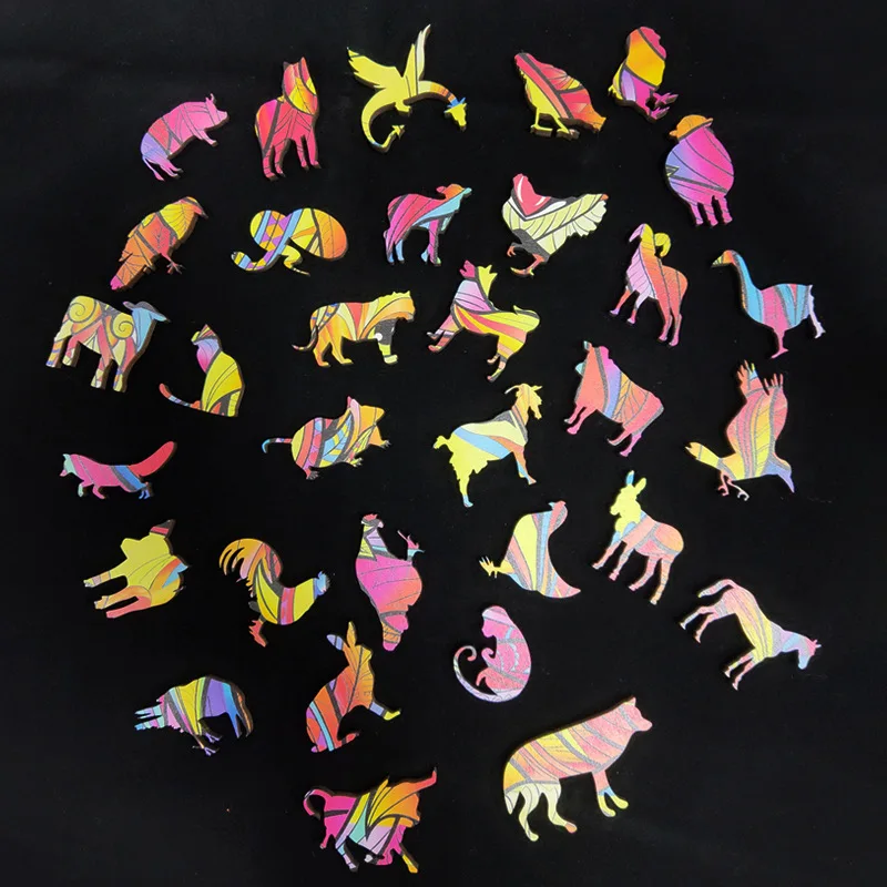 Wooden Animal Jigsaw Puzzle Set Decompression Educational Toys Adults and Children Hogard
Wooden Animal Jigsaw Puzzle Set Decompression Educational Toys Adults and Children Hogard
