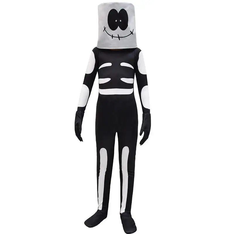 3 Pieces Kids Skeleton Halloween Costume Black Skeleton Set Carnival Party Jumpsuit Scary Costumes Kids Horror Cosplay Props
3 Pieces Kids Skeleton Halloween Costume Black Skeleton Set Carnival Party Jumpsuit Scary Costumes Kids Horror Cosplay Props