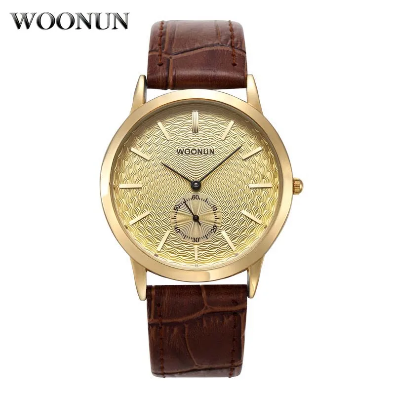 2020 New WOONUN Luxury Brand Men Watches Genuine Leather Watchband Thin Mens Watches Quartz Watches Small Seconds Jam Tangan
2020 New WOONUN Luxury Brand Men Watches Genuine Leather Watchband Thin Mens Watches Quartz Watches Small Seconds Jam Tangan
