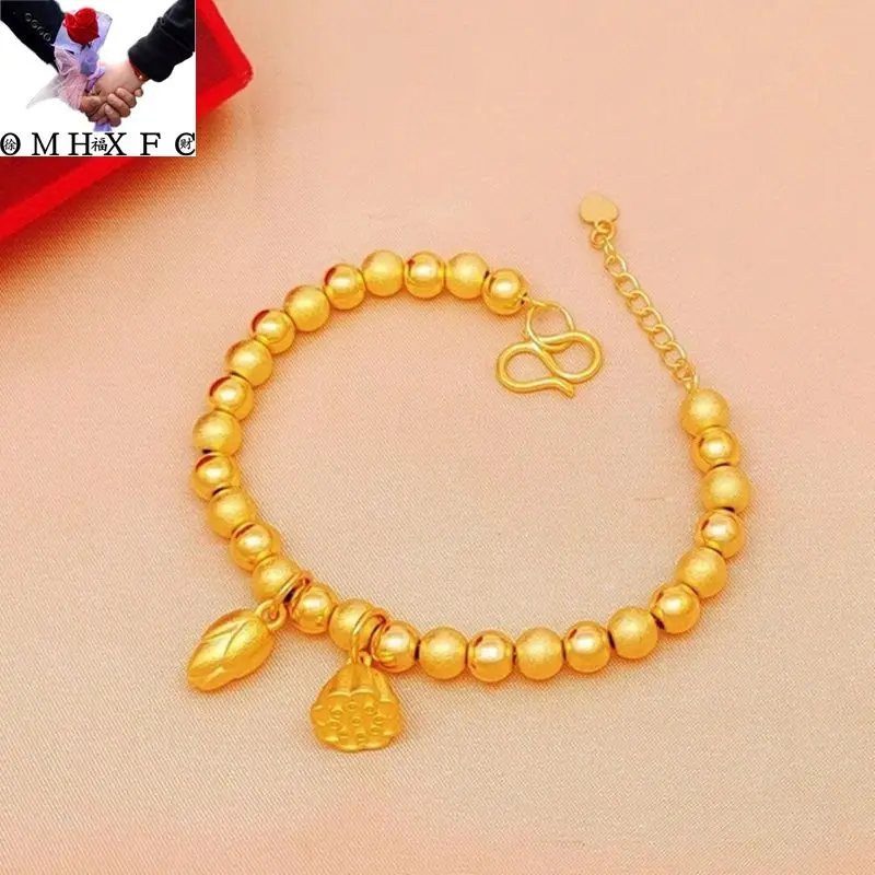 OMHXFC Jewelry Wholesale YM2351 European Fashion Fine Woman Girl Party Birthday Wedding Gift Lotus Seed Beads 24KT Gold Bracelet
OMHXFC Jewelry Wholesale YM2351 European Fashion Fine Woman Girl Party Birthday Wedding Gift Lotus Seed Beads 24KT Gold Bracelet