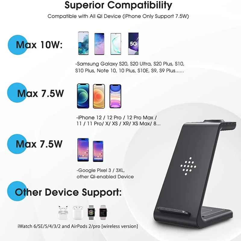 Tongdaytech 15W Phone Wireless Chargers For Iphone 8 XR XS 11 12 Pro Max Samsung Fast Charge Charger For Apple Watch Airpods Pro
Tongdaytech 15W Phone Wireless Chargers For Iphone 8 XR XS 11 12 Pro Max Samsung Fast Charge Charger For Apple Watch Airpods Pro