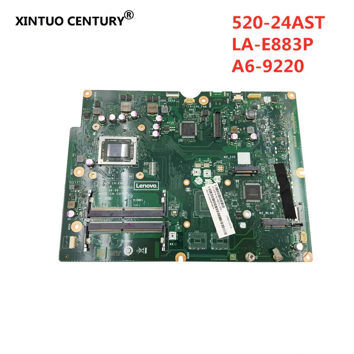 LA-E883P For Lenovo AIO 520-22AST 520-24AST motherboard A10 A9 A6 UMA motherboard With CPU A6-9220 DDR4 100% test work
LA-E883P For Lenovo AIO 520-22AST 520-24AST motherboard A10 A9 A6 UMA motherboard With CPU A6-9220 DDR4 100% test work
