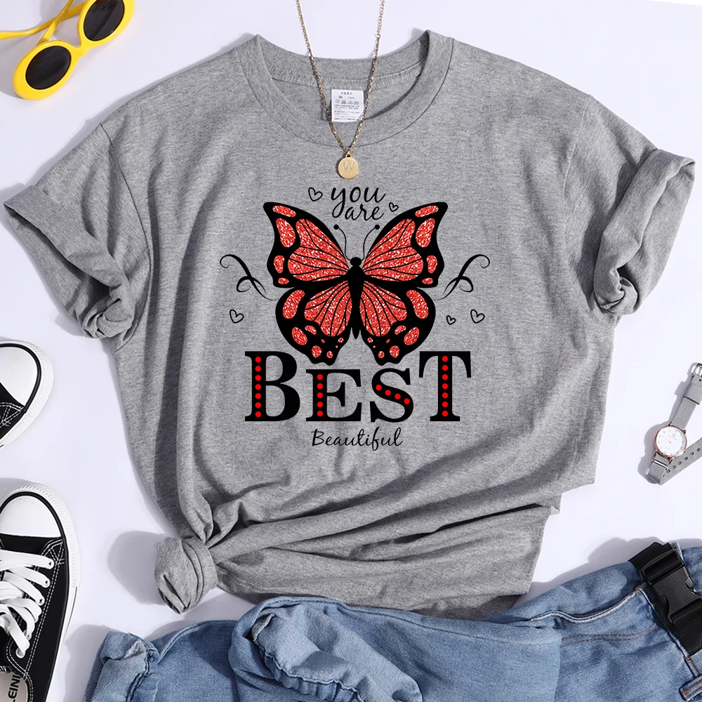 You Are The Best Butterfly Printed Womens Tshirt Hip Hop High Quality Tshirt Street Comfortable Top Anime Fit T-shirt For Women
You Are The Best Butterfly Printed Womens Tshirt Hip Hop High Quality Tshirt Street Comfortable Top Anime Fit T-shirt For Women