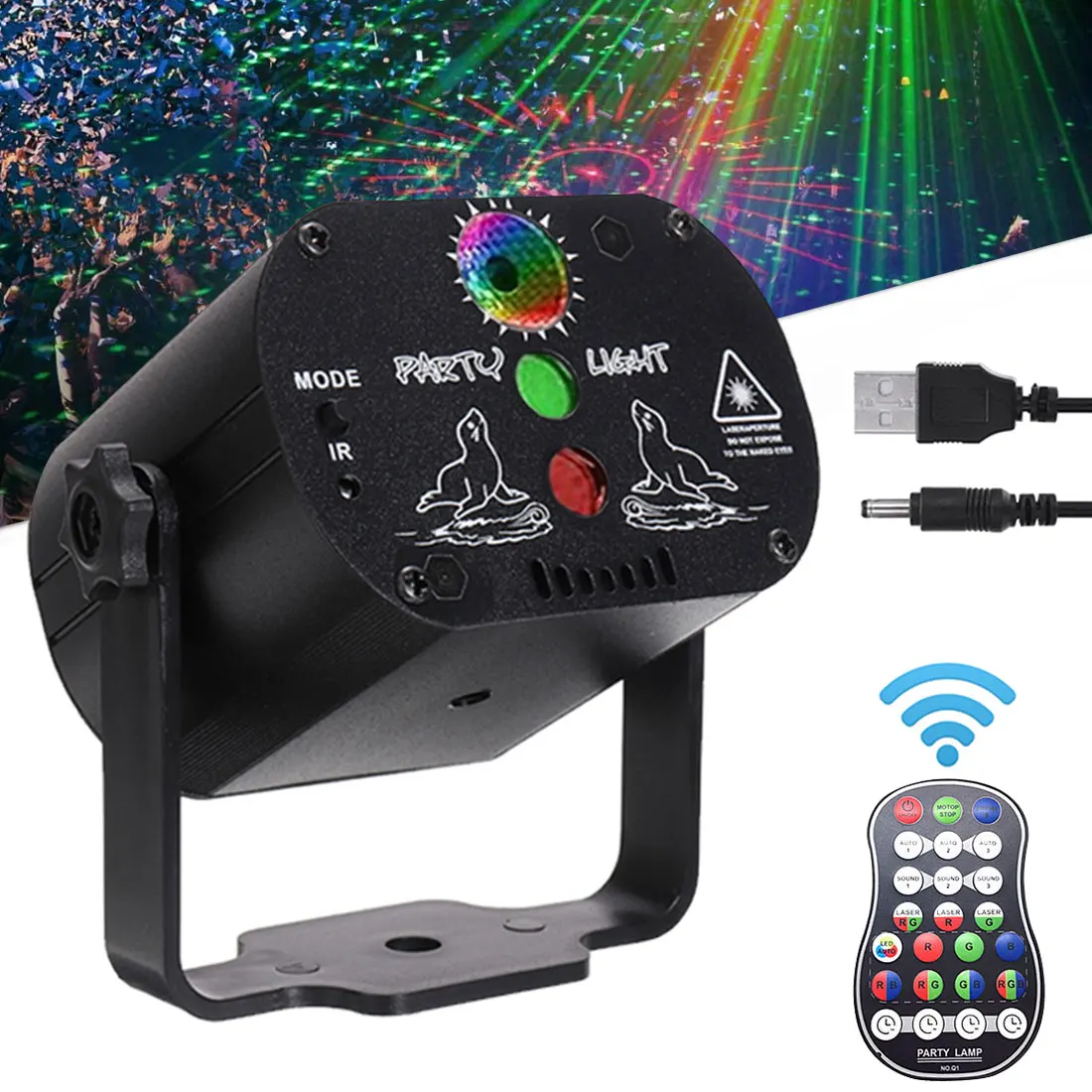 60 Patterns RGB LED Disco Light 5V USB Recharge RGB Laser Projection Lamp Stage Lighting Show for Home Party KTV DJ Dance Floor
60 Patterns RGB LED Disco Light 5V USB Recharge RGB Laser Projection Lamp Stage Lighting Show for Home Party KTV DJ Dance Floor