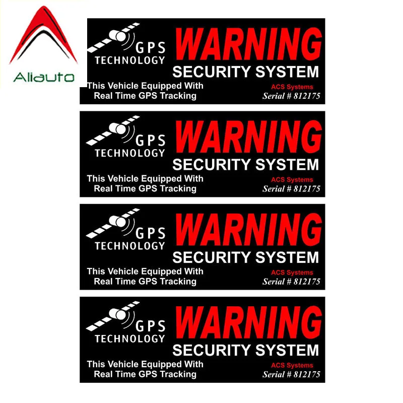 Aliauto креативные автомобильные стикеры 4X GPS предупреждающая система безопасности