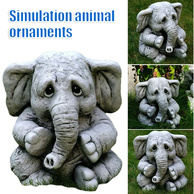 Simulation Elephant Statue Resin Crafts Ornaments for Garden View Courtyard Decoration C1 
Simulation Elephant Statue Resin Crafts Ornaments for Garden View Courtyard Decoration C1