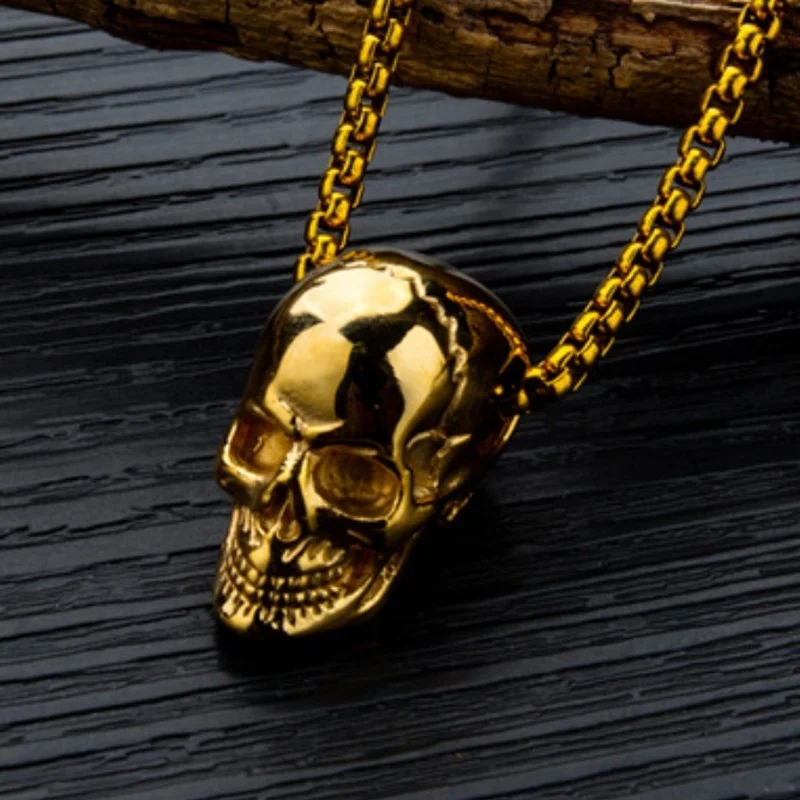 Trending Gothic Skull Pendant Personality Necklaces for Men Rock Party Jewelry Gift Locomotive Riding Jewelry
Trending Gothic Skull Pendant Personality Necklaces for Men Rock Party Jewelry Gift Locomotive Riding Jewelry