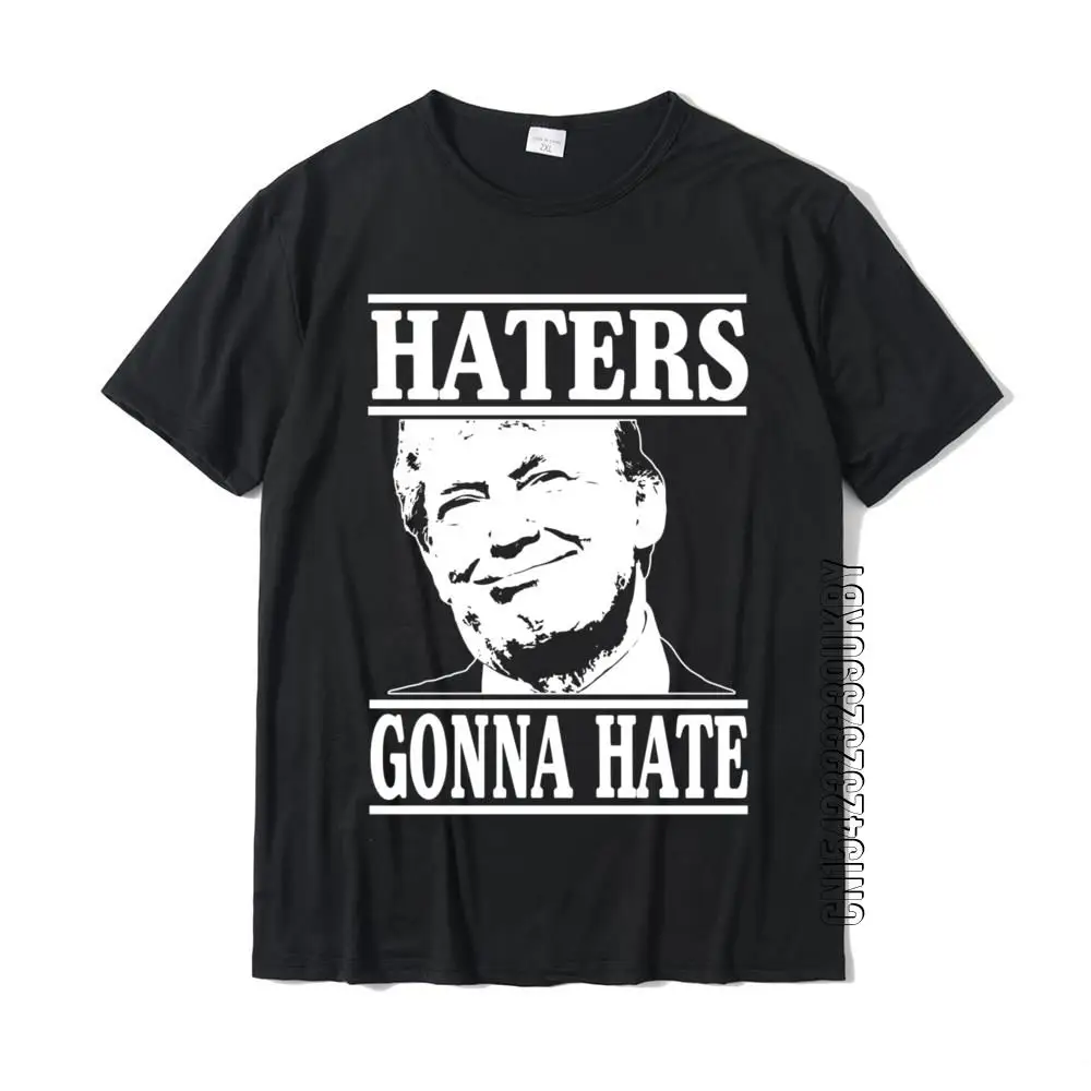 Мужские хлопковые футболки с забавными надписями Haters Going Hate Дональдом Трампом |