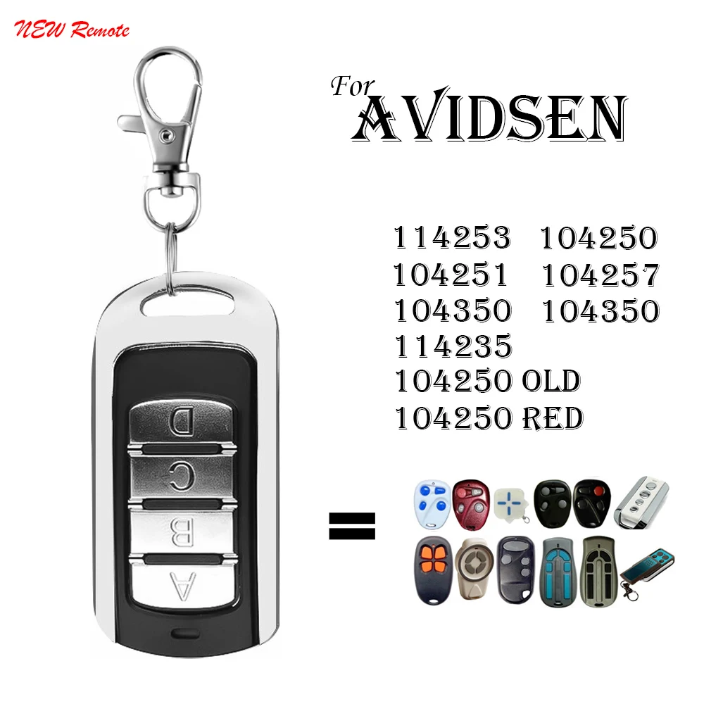 Пульт дистанционного управления AVIDSEN Gate 433 МГц, фиксированный непрерывный Код управления гаражом для AVIDSEN 104250, старый красный ключ 104257 104350 ...
Пульт дистанционного управления AVIDSEN Gate 433 МГц, фиксированный непрерывный Код управления гаражом для AVIDSEN 104250, старый красный ключ 104257 104350 ...