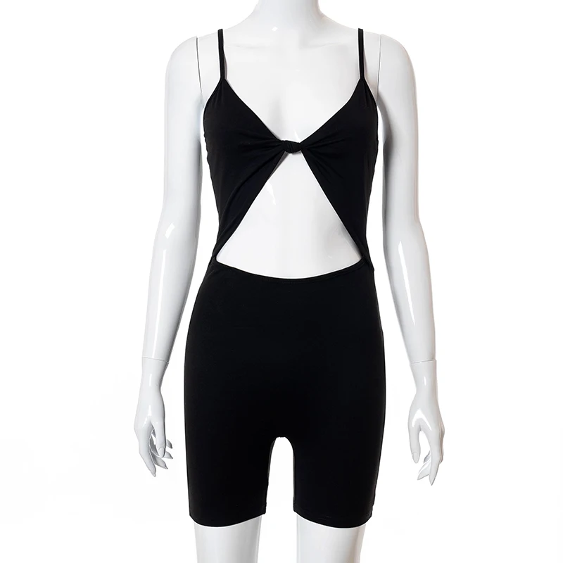 Deep V-Neck Strap Hollow Out Backless Bodycon Playsuits Women Sport Workout Shorts Rompers 2021 Summer Holiday Slim Bodysuits 
Deep V-Neck Strap Hollow Out Backless Bodycon Playsuits Women Sport Workout Shorts Rompers 2021 Summer Holiday Slim Bodysuits