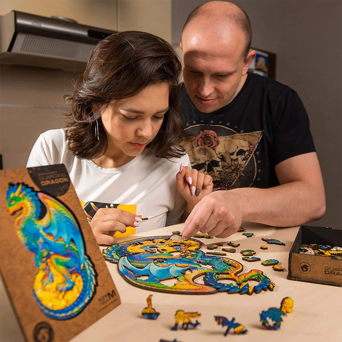 Guarding Dragon Wooden Puzzle Jigsaw Board Game Unique Shape Jigsaw Pieces Toys for Adults Kids Children's Day Birthday Gifts
Guarding Dragon Wooden Puzzle Jigsaw Board Game Unique Shape Jigsaw Pieces Toys for Adults Kids Children's Day Birthday Gifts