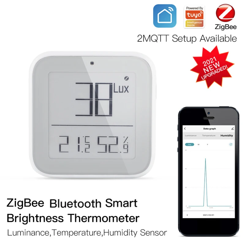 Датчик влажности и температуры Tuya Smart ZigBee, Bluetooth-совместимый детектор влажности и яркости
Датчик влажности и температуры Tuya Smart ZigBee, Bluetooth-совместимый детектор влажности и яркости
