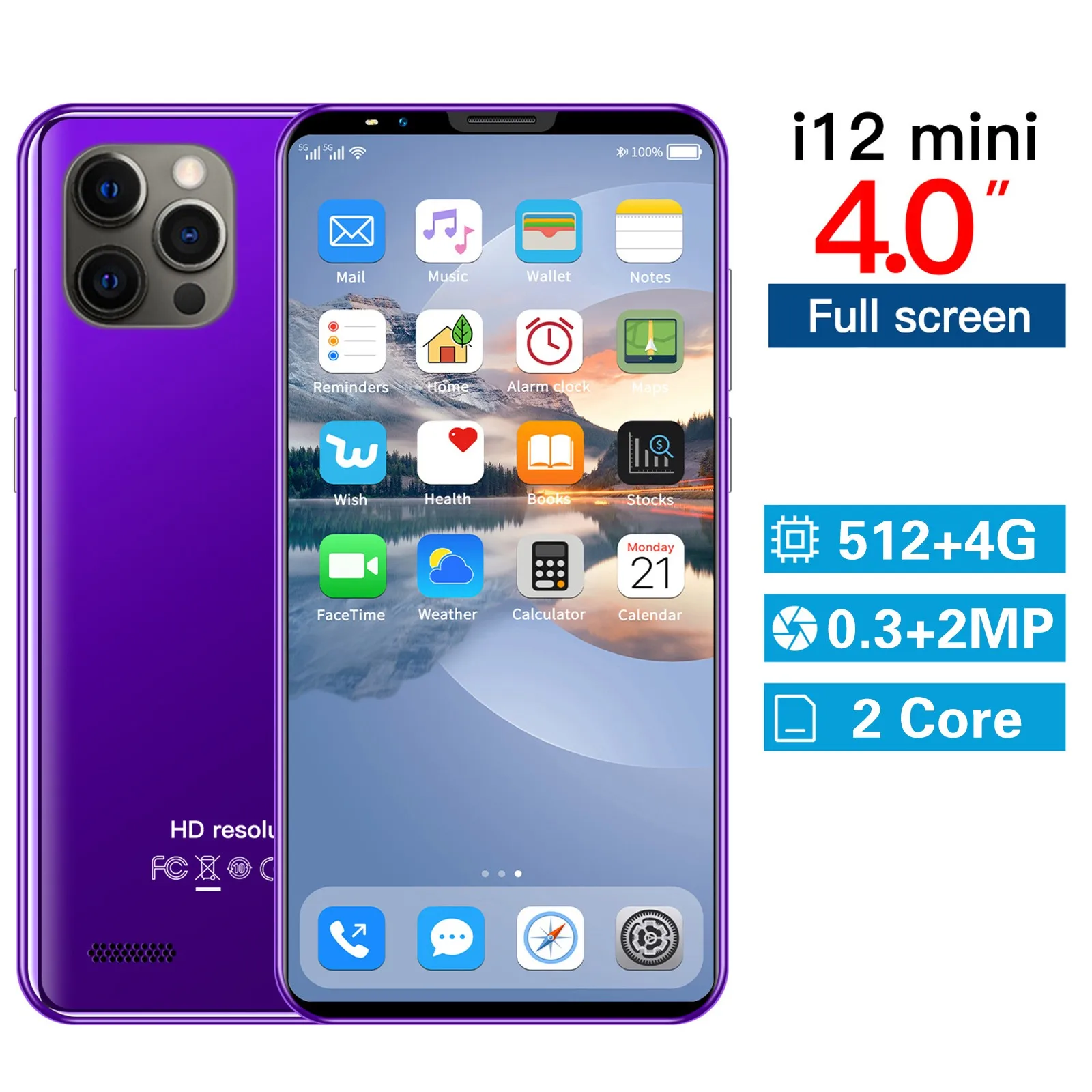 Smartphone Mini12 + 4.0 Inch Android 5.1 512MB + 4GB Smartphone Dual Core Capacitive Screen Support A-GPS C-type Celulares 2021
Smartphone Mini12 + 4.0 Inch Android 5.1 512MB + 4GB Smartphone Dual Core Capacitive Screen Support A-GPS C-type Celulares 2021