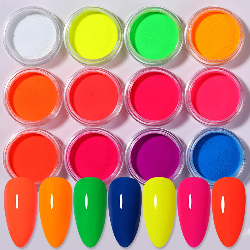 12 Boxes/Set Lasting Glow IN The Dark UV Reactive Fluorenscence Nail Powder Pigment Dust Luminous Glitters Powder Decorations
12 Boxes/Set Lasting Glow IN The Dark UV Reactive Fluorenscence Nail Powder Pigment Dust Luminous Glitters Powder Decorations
