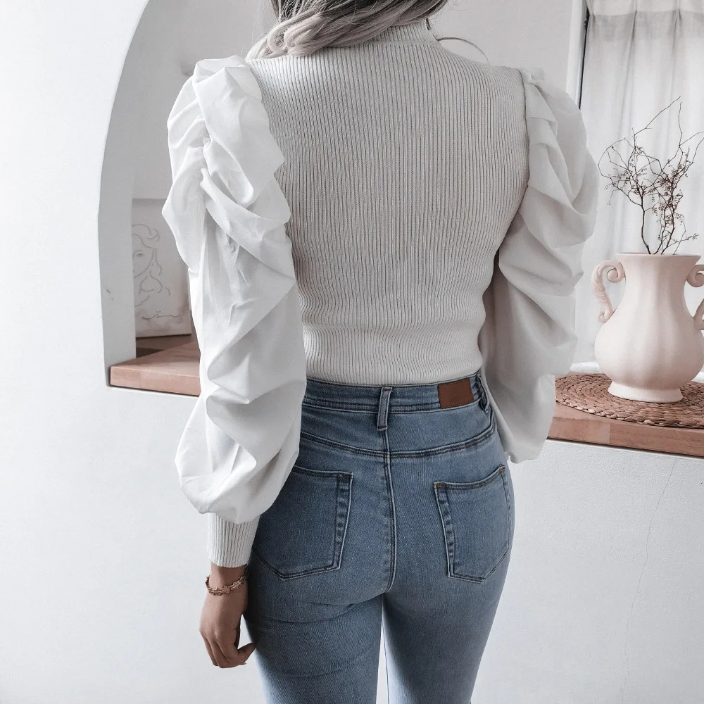 Autumn Vintage womens knit sweaters jumper 2021 puff Sleeve Casual Knitted Top for woman sweaters pullovers elagant sweater
Autumn Vintage womens knit sweaters jumper 2021 puff Sleeve Casual Knitted Top for woman sweaters pullovers elagant sweater