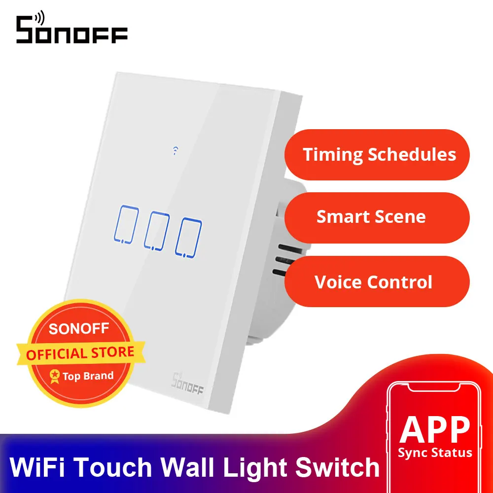 Сенсорный светильник ключатель Itead SONOFF с поддержкой Wi-Fi/Alexa 1 клавиша | Электроника