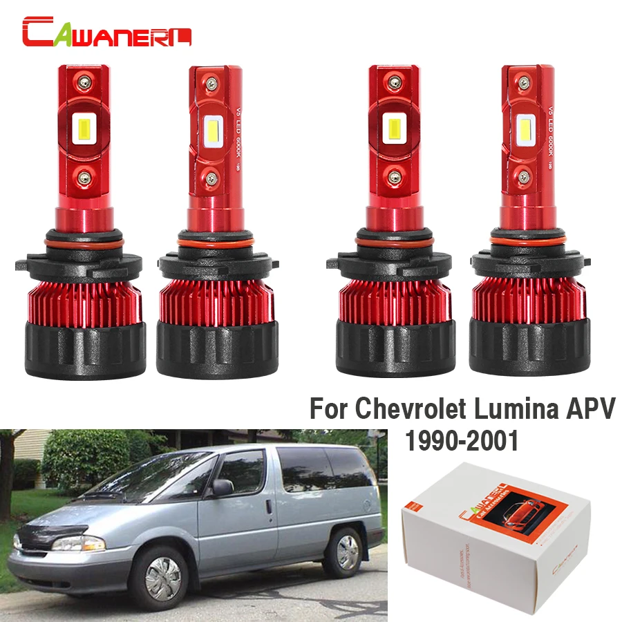 Cawanerl 4 Pieces Car LED Light Headlight High Beam Low Beam 60W 9000LM White 6000K 12V For Chevrolet Lumina APV 1990-2001
Cawanerl 4 Pieces Car LED Light Headlight High Beam Low Beam 60W 9000LM White 6000K 12V For Chevrolet Lumina APV 1990-2001