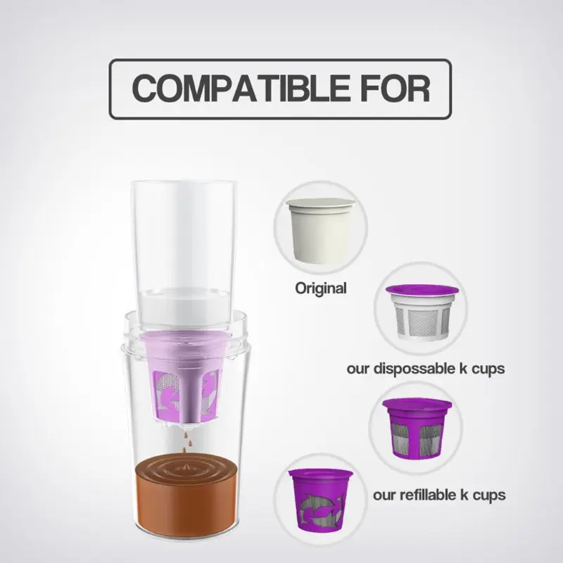 Portable Cold Brew Pour Over Drip Coffee Maker K-Cup Single Serve Mug Dropshipping
Portable Cold Brew Pour Over Drip Coffee Maker K-Cup Single Serve Mug Dropshipping