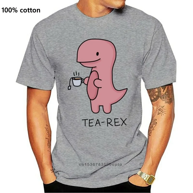 

Новая футболка с иллюстрацией Tea-Rex', чай Рекс, тираннозавр рекс, динозавры, милый динозавр