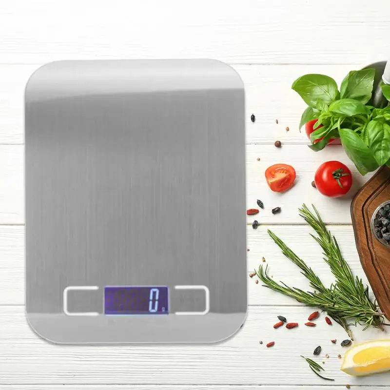 5 кг/1 г цифровые электронные кухонные весы из нержавеющей стали для взвешивания