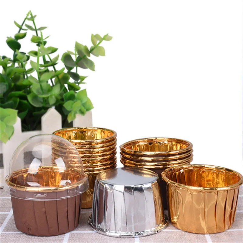50 Pcs/set Medium 4435 Cupcake Oilproof Liner Baking Cup Tray Case Wedding Party Golden Muffin Wrapper Paper With Lid
50 Pcs/set Medium 4435 Cupcake Oilproof Liner Baking Cup Tray Case Wedding Party Golden Muffin Wrapper Paper With Lid