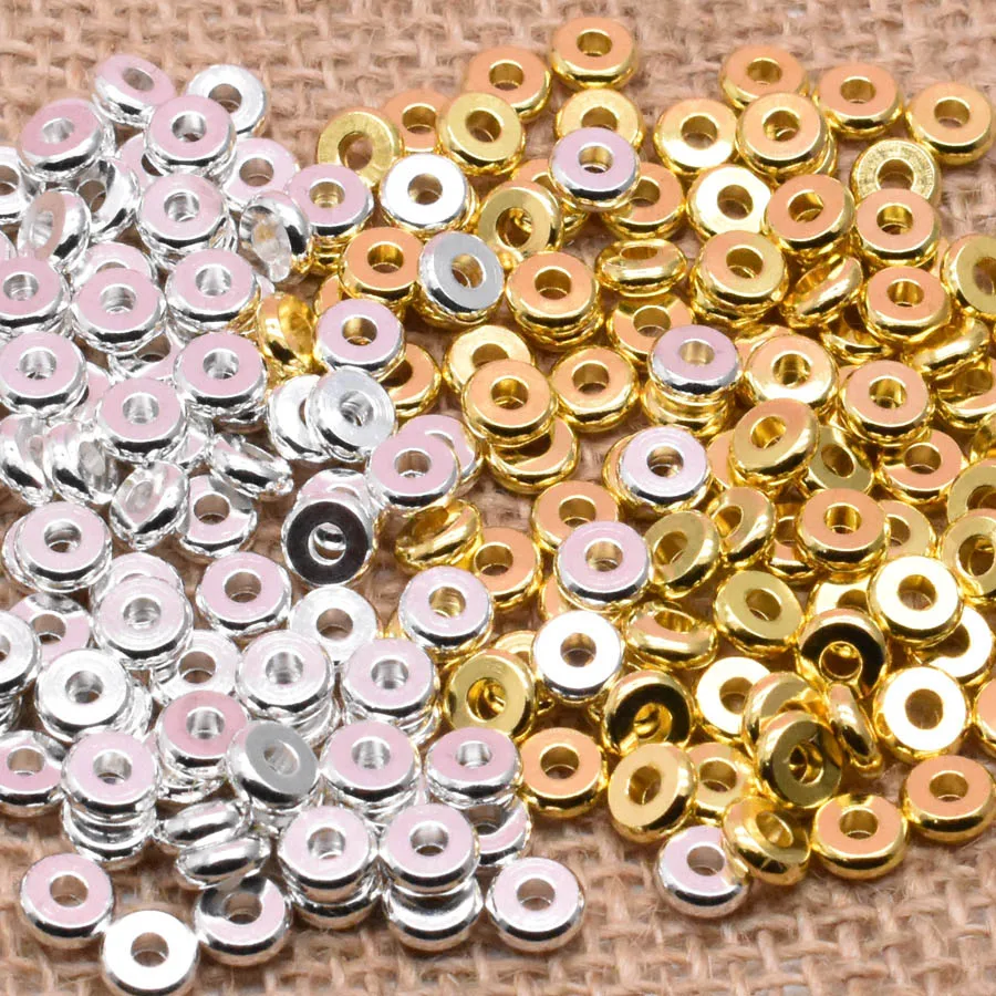 Yanqi AAA 4 6 8mm Spacer Metal Copper beads Gold Flat Round Loose beads for Jewelry Bracelet Necklace making DIY Hole-1.7mm
Yanqi AAA 4 6 8mm Spacer Metal Copper beads Gold Flat Round Loose beads for Jewelry Bracelet Necklace making DIY Hole-1.7mm