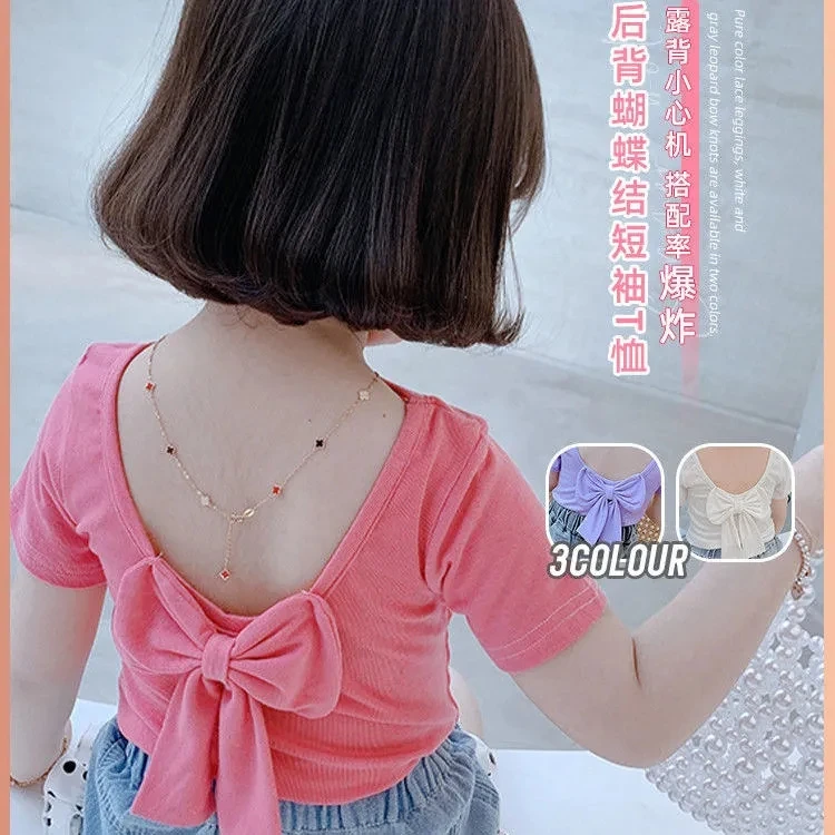 Girls Summer T-shirt 2021 Summer New Baby Korean Style Bow Bottoming T Shirt Children's Thin Slim Short-sleeved Top Tees 2-7Y
Girls Summer T-shirt 2021 Summer New Baby Korean Style Bow Bottoming T Shirt Children's Thin Slim Short-sleeved Top Tees 2-7Y