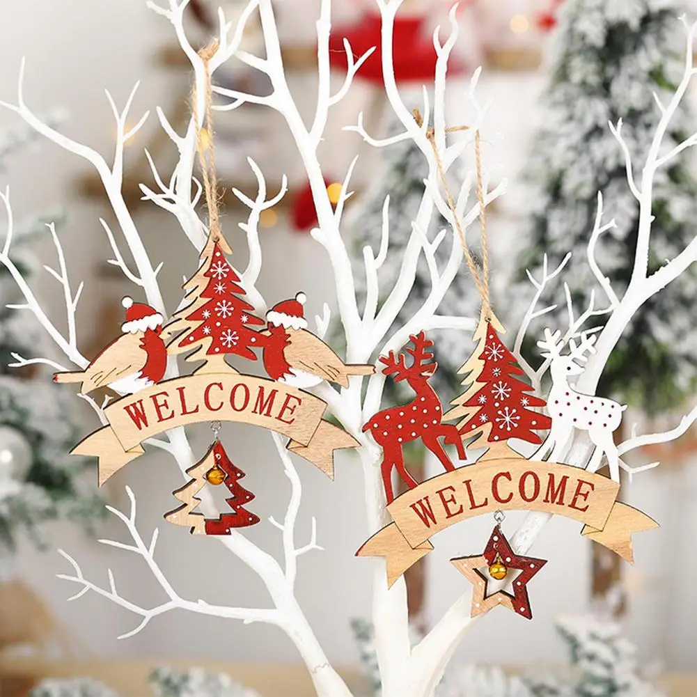 1Pc Wooden Colored Elk Christmas Tree Pendants Snowman Snowflake Hanging Wall Ornaments Xmas Home Welcome Decorations
1Pc Wooden Colored Elk Christmas Tree Pendants Snowman Snowflake Hanging Wall Ornaments Xmas Home Welcome Decorations