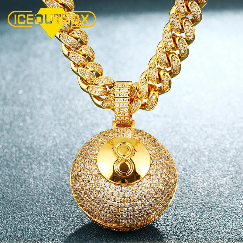 Personality Big Round Pendant Necklace Full Of Rhinestone AAA Cubic Zircon For Men's Hip hop Rock Jewelry With Number 8 Pendant 
Personality Big Round Pendant Necklace Full Of Rhinestone AAA Cubic Zircon For Men's Hip hop Rock Jewelry With Number 8 Pendant