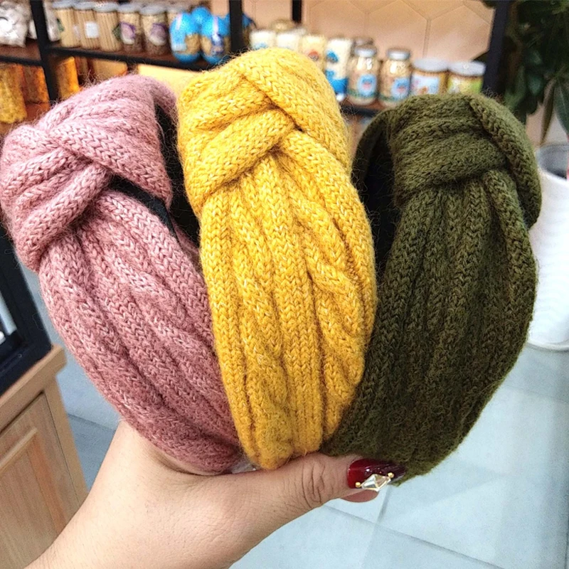 Women Girl Solid Color HairBands Knitted Cotton Hair Bands Hoop Vintage Knotted Wide Headbands Hair Accessories Fashion Headwear
Women Girl Solid Color HairBands Knitted Cotton Hair Bands Hoop Vintage Knotted Wide Headbands Hair Accessories Fashion Headwear