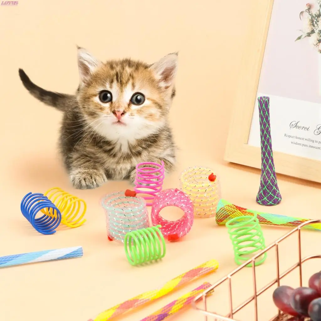 34Pcs New Cat Spring Toy Plastic Colorful Coil Spiral Springs Pet Action Wide Durable Interactive Toys 
34Pcs New Cat Spring Toy Plastic Colorful Coil Spiral Springs Pet Action Wide Durable Interactive Toys