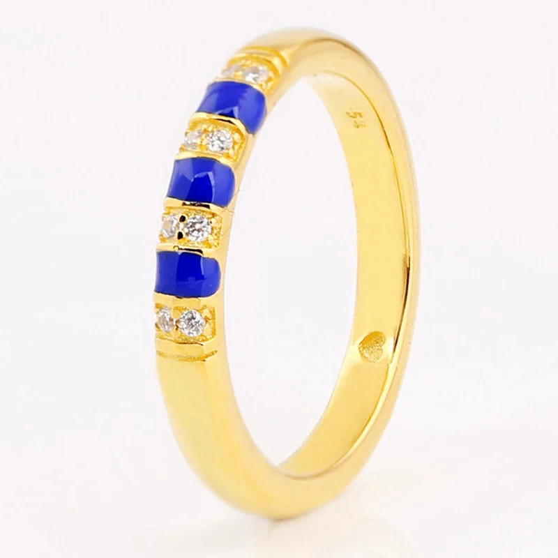 Original 925 Sterling Silver Pan Ring Dark Blue Enamel Stripe Ring For Women Wedding Party Gift Fashion Jewelry
Original 925 Sterling Silver Pan Ring Dark Blue Enamel Stripe Ring For Women Wedding Party Gift Fashion Jewelry
