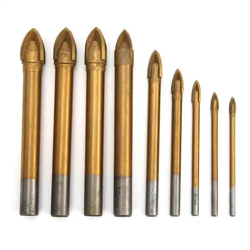 9Pcs Drill Bits Multifunctional Glass Ceramic Tile Hole Opener Triangle Tile Drilling Tools
9Pcs Drill Bits Multifunctional Glass Ceramic Tile Hole Opener Triangle Tile Drilling Tools