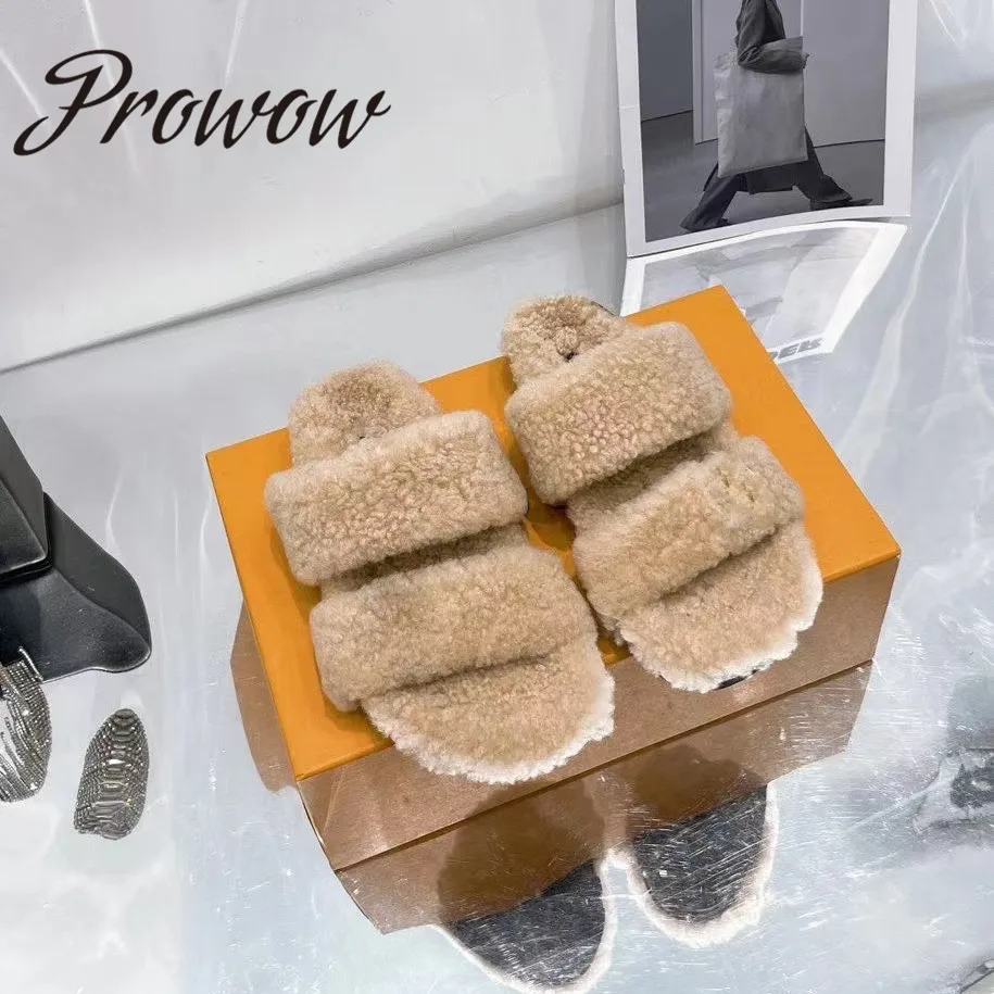 Prowow Khaki wool slippers Fur Slides High Quality Luxury Designer Platform Slipper Winter Warm Slipper Flats
Prowow Khaki wool slippers Fur Slides High Quality Luxury Designer Platform Slipper Winter Warm Slipper Flats