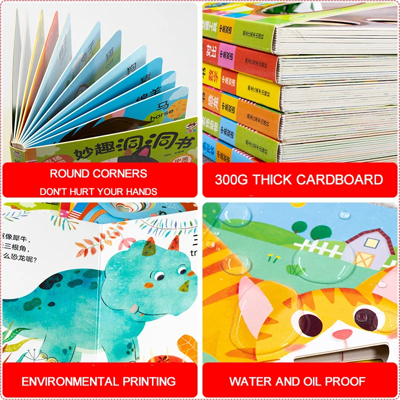 6 books/set Children Baby Chinese And English Bilingual Enlightenment Picture Book 3D Three-dimensional books Kids Reading Book
6 books/set Children Baby Chinese And English Bilingual Enlightenment Picture Book 3D Three-dimensional books Kids Reading Book