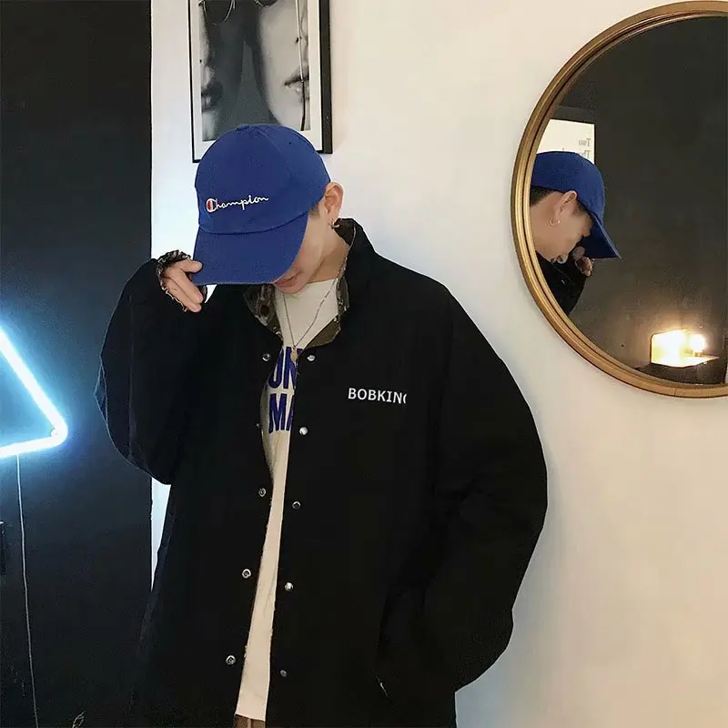 Men Spring Camouflage Jacket Letter Embroidery Double Sided Jacket Loose Casual Jacket Mens Korean Clothes Men Single Breast Top 
Men Spring Camouflage Jacket Letter Embroidery Double Sided Jacket Loose Casual Jacket Mens Korean Clothes Men Single Breast Top