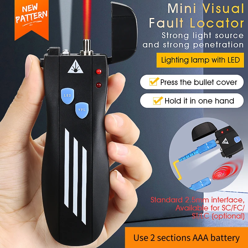 Free Shipping Laser 1/10/20/30/50MW Mini Visual Fault Locator Optical Fiber Cable Tester 2.5mm(SC/FC/ST) Interface FTTH Tools
Free Shipping Laser 1/10/20/30/50MW Mini Visual Fault Locator Optical Fiber Cable Tester 2.5mm(SC/FC/ST) Interface FTTH Tools