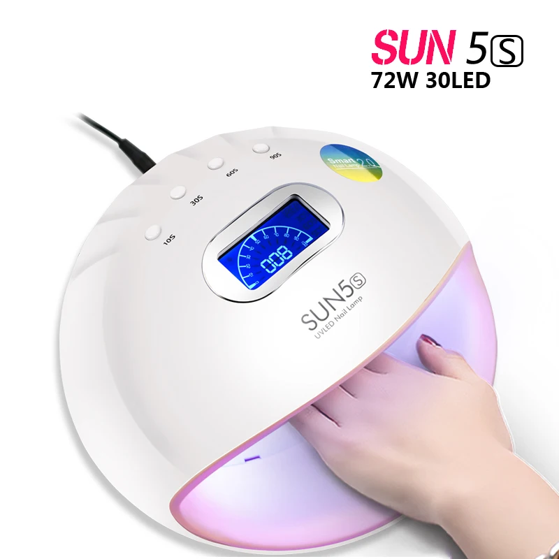 SUN5S дизайн ногтей 72 Вт 30 светодиодный УФ светильник лак для отверждение всех