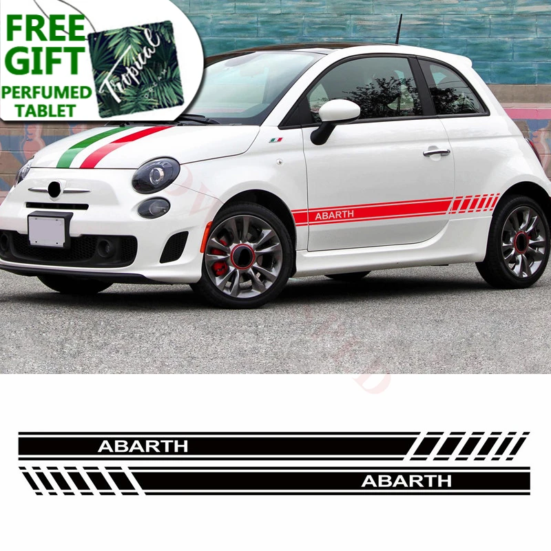 Car Styling Abarth Side Skirt Sticker Racing Sport Decals Stripe Wraps Body Stickers For FIAT 500 Auto Customized Decal 
Car Styling Abarth Side Skirt Sticker Racing Sport Decals Stripe Wraps Body Stickers For FIAT 500 Auto Customized Decal