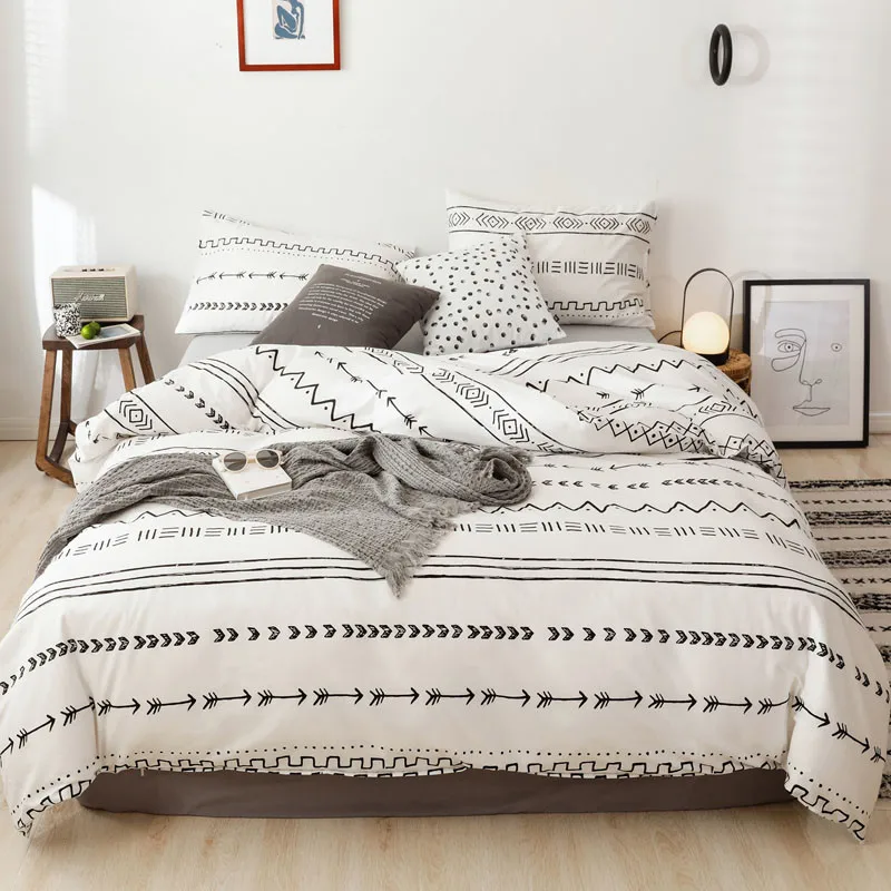 Simple Black Stripe White Duvet Cover Bedding Double Bed 2-3pcs for Home Single Boys Girls Super Queen King Size
Simple Black Stripe White Duvet Cover Bedding Double Bed 2-3pcs for Home Single Boys Girls Super Queen King Size