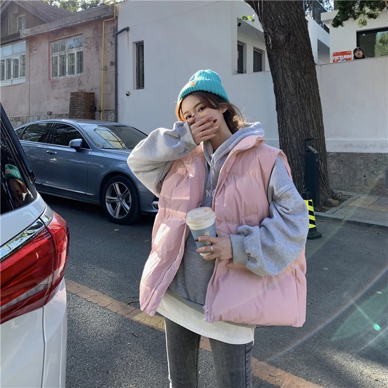 2021 new solid color down and bread padded coat loose coat vest autumn and winter jacket design women
2021 new solid color down and bread padded coat loose coat vest autumn and winter jacket design women
