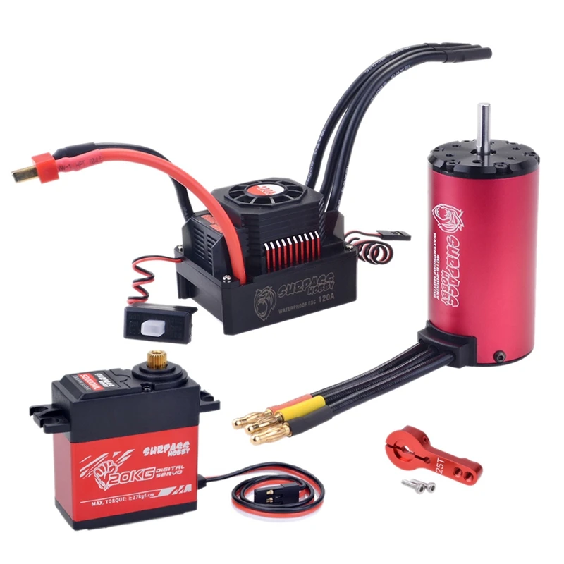 SURPASS HOBBY 4076 2000KV Waterproof Brushless Motor 120A ESC W/S2000M 20KG Servo for 1/8 RC Drift Racing Car Truck Toy
SURPASS HOBBY 4076 2000KV Waterproof Brushless Motor 120A ESC W/S2000M 20KG Servo for 1/8 RC Drift Racing Car Truck Toy