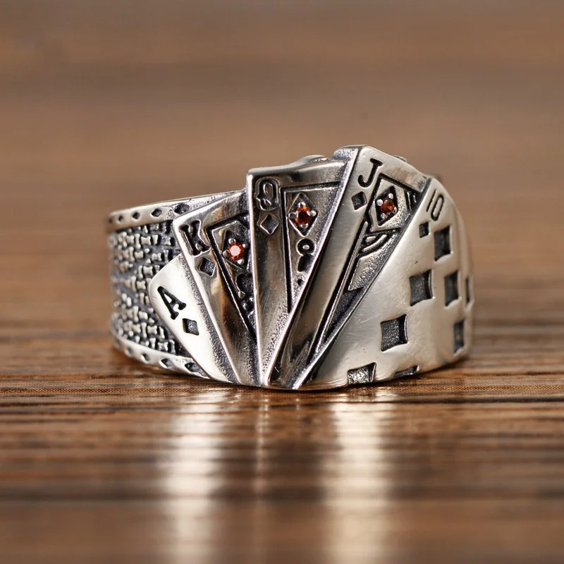 European and American Hot-selling New Punk Style Playing Card Ring Men's Ring Can Be Wholesale
European and American Hot-selling New Punk Style Playing Card Ring Men's Ring Can Be Wholesale