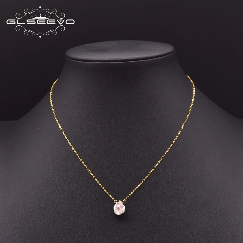 GLSEEVO 925 Sterling Silver Mussel Shape Fresh Water Pearl Pendant Necklace For Women Birthday Gift Necklace Fine Jewelry GN0120
GLSEEVO 925 Sterling Silver Mussel Shape Fresh Water Pearl Pendant Necklace For Women Birthday Gift Necklace Fine Jewelry GN0120