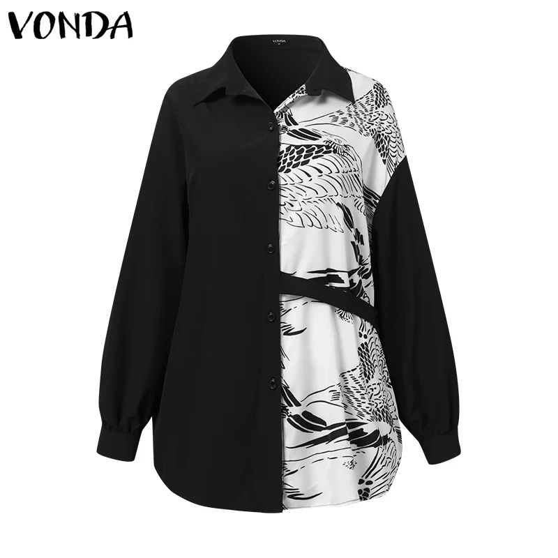 Женская Повседневная Блузка VONDA 2022, пикантные Плиссированные Топы с длинным рукавом и принтом, Повседневная Блузка с воротником с лацканами...
Женская Повседневная Блузка VONDA 2022, пикантные Плиссированные Топы с длинным рукавом и принтом, Повседневная Блузка с воротником с лацканами...