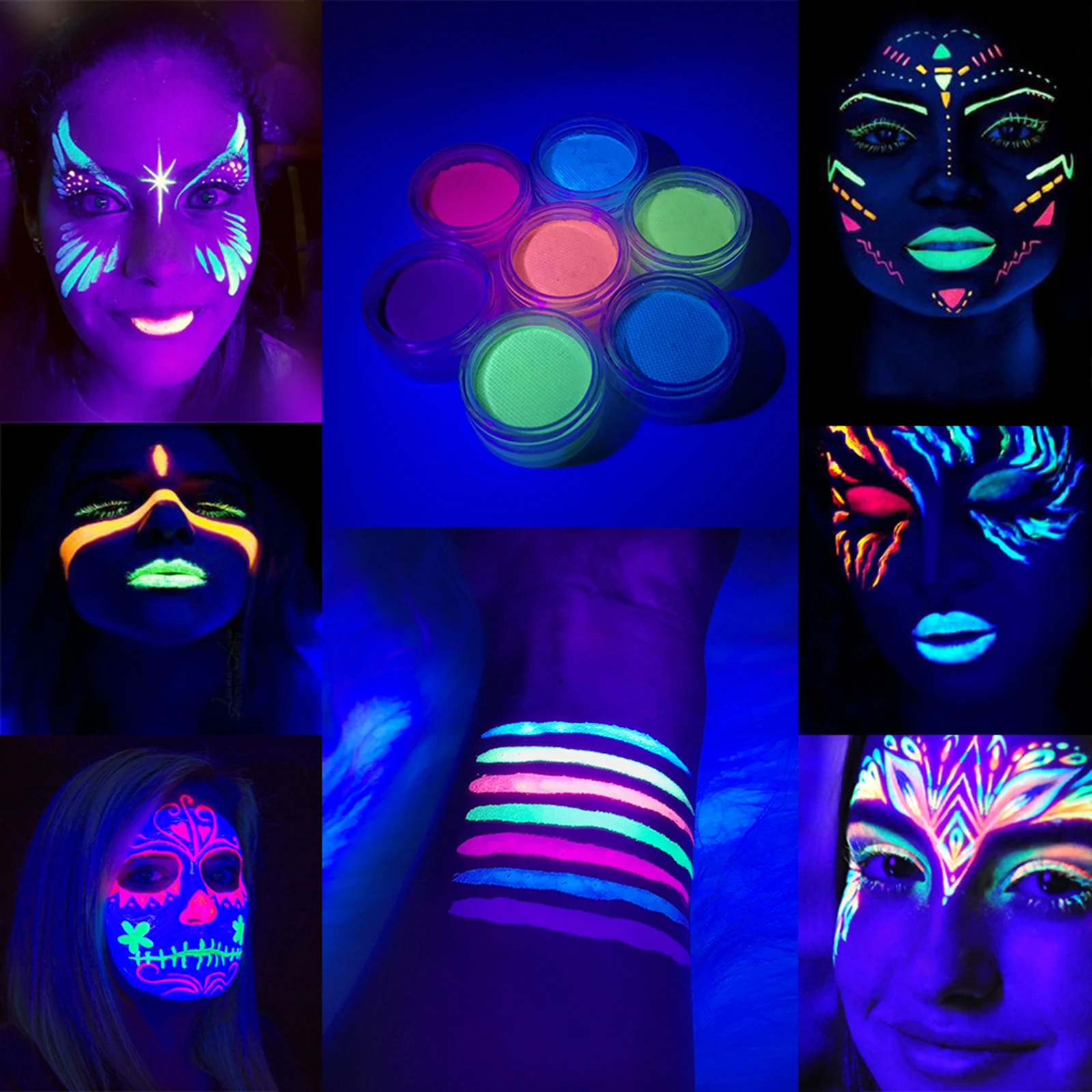 Neon Cake Water Activated Eyeliner Set Rainbow Color Aqua UV Glow Blacklight Body Face Paint Coloured Eye Liner Cream Makeup
Neon Cake Water Activated Eyeliner Set Rainbow Color Aqua UV Glow Blacklight Body Face Paint Coloured Eye Liner Cream Makeup