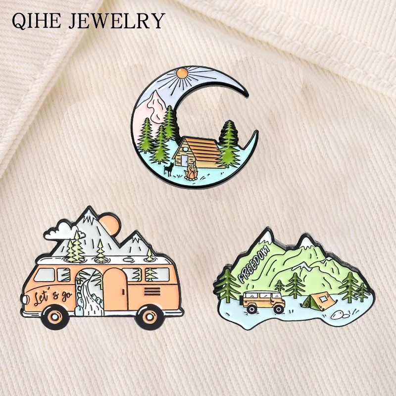 Camping Travel Enamel Pins Bus Mountain Adventure Brooches for Friends Hiking Lapel Pin Backpacks Badge Jewelry Gift Wholesale
Camping Travel Enamel Pins Bus Mountain Adventure Brooches for Friends Hiking Lapel Pin Backpacks Badge Jewelry Gift Wholesale