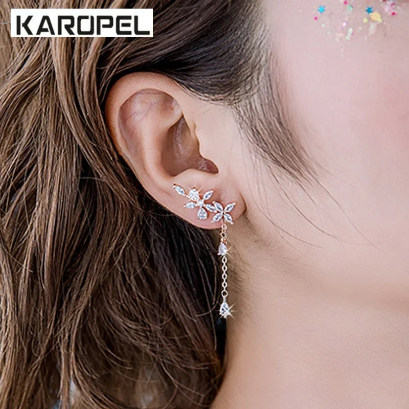 Korean Zircon Leaf Flower Branches Sweet White Zircon Crystal Stud Earrings For Women Fashion Ear Piercing Wedding Party Gift
Korean Zircon Leaf Flower Branches Sweet White Zircon Crystal Stud Earrings For Women Fashion Ear Piercing Wedding Party Gift